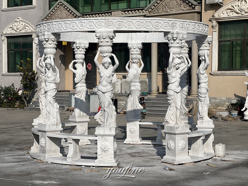 marble gazebo in factory