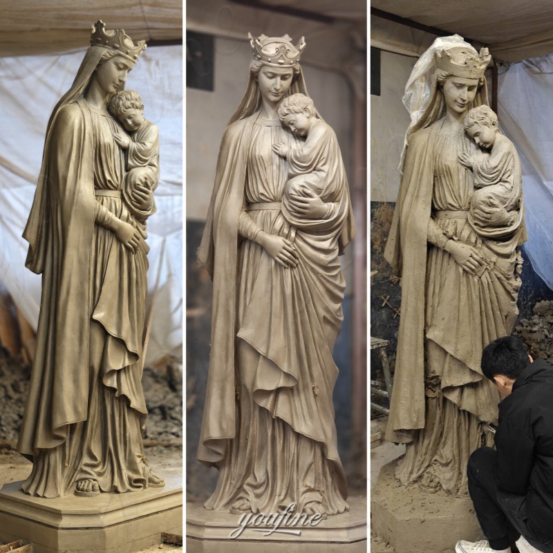 Mary and Jesus Clay Model