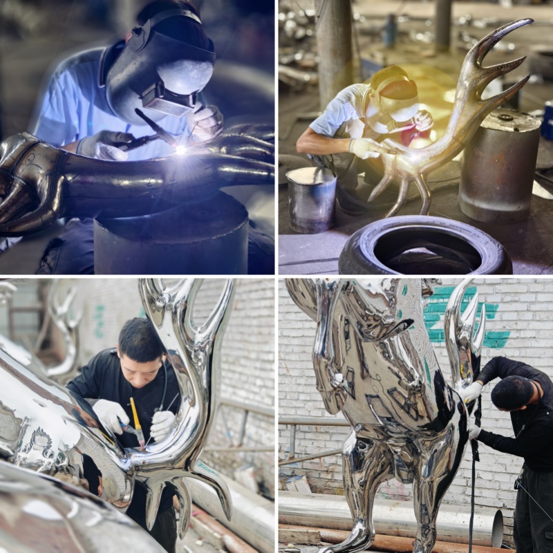 metal horse welding process