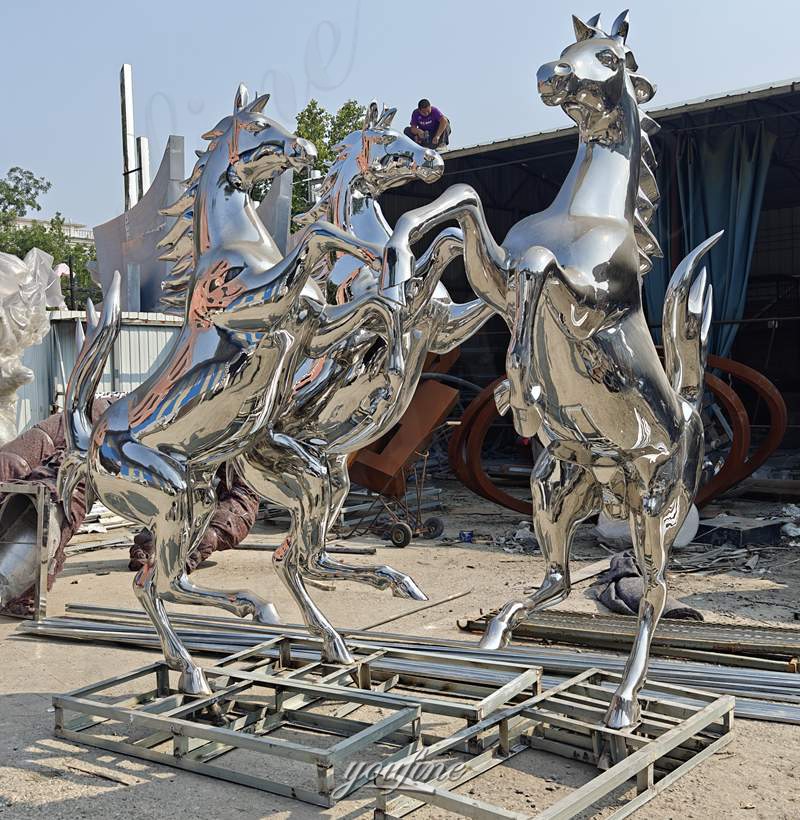 stainless steel horse in factory