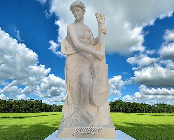 white marble lady statue