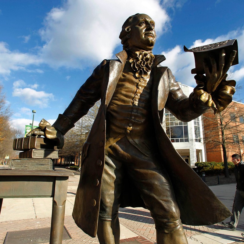 bronze george mason university sculpture