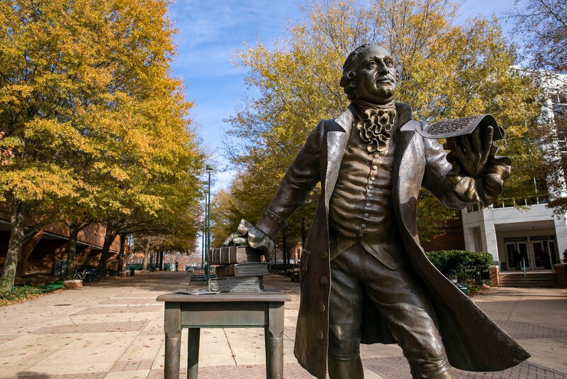 bronze george mason university statue