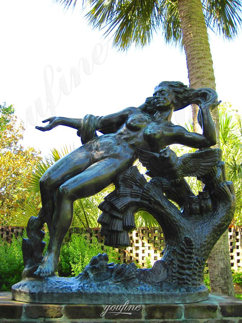 bronze Orpheus and Eurydice sculpture