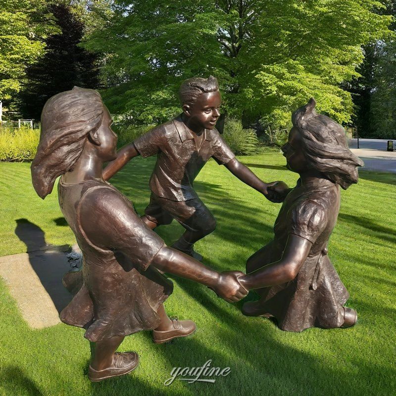 children playing sculpture