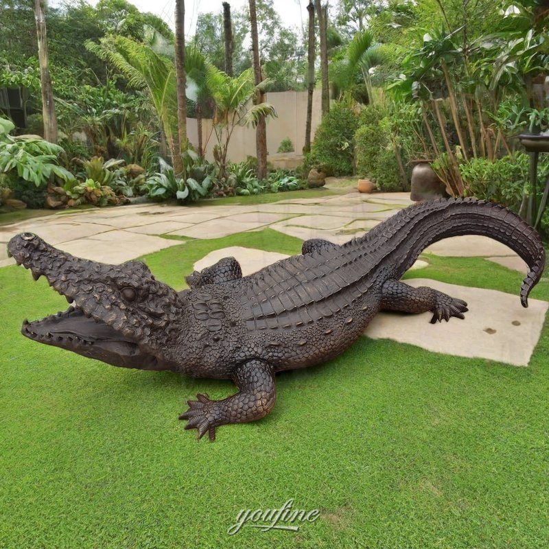 crocodile statue garden ornament