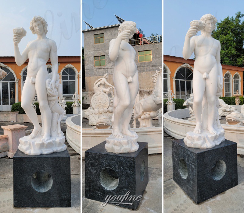 dionysus greek god statue in factory