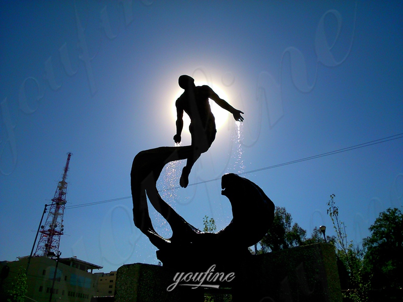 falling man bronze sculpture