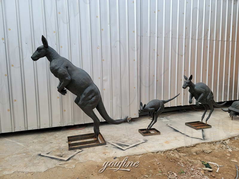 kangaroo garden sculptures