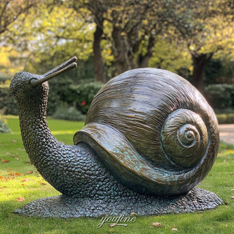 large garden snail statue