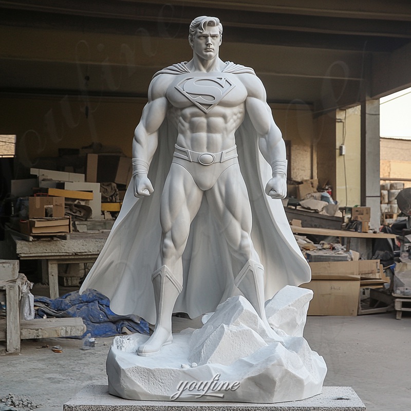 life size marble superman statue