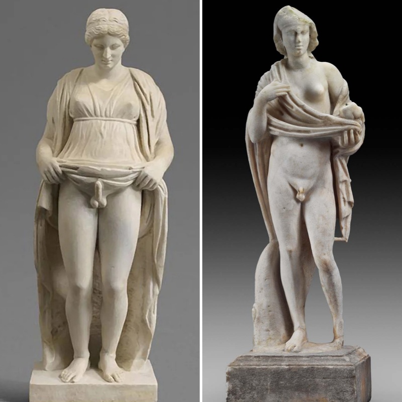 marble hermaphrodite statue