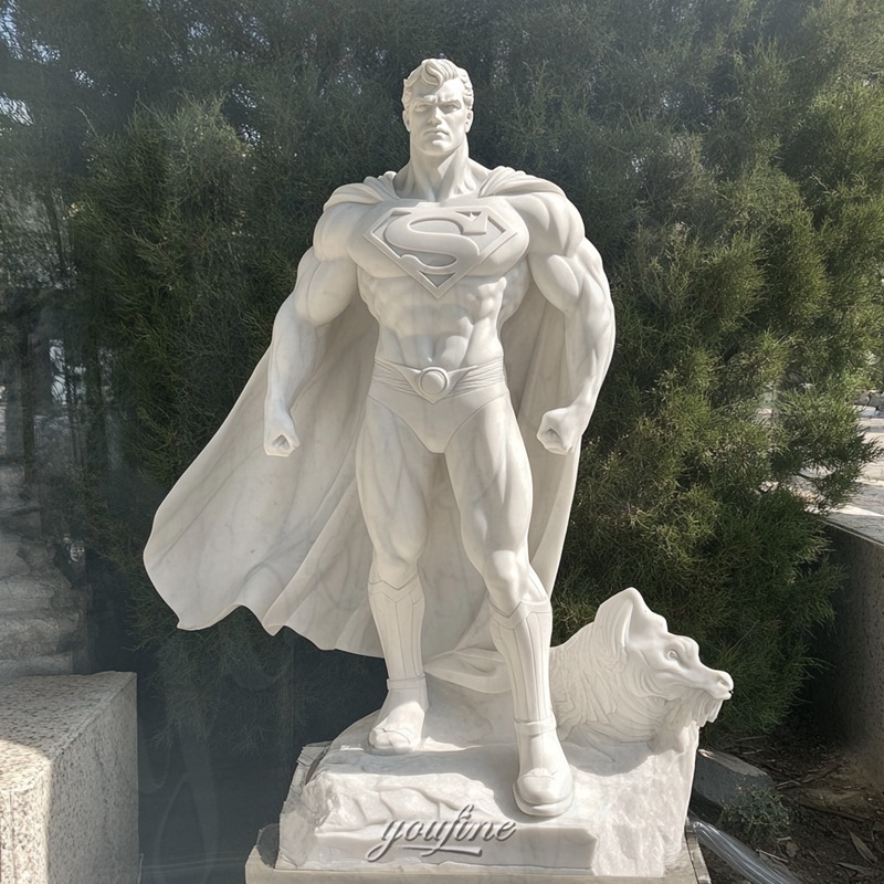 marble life size superman statue