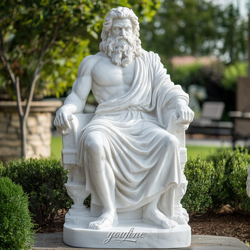 marble sculpture of zeus