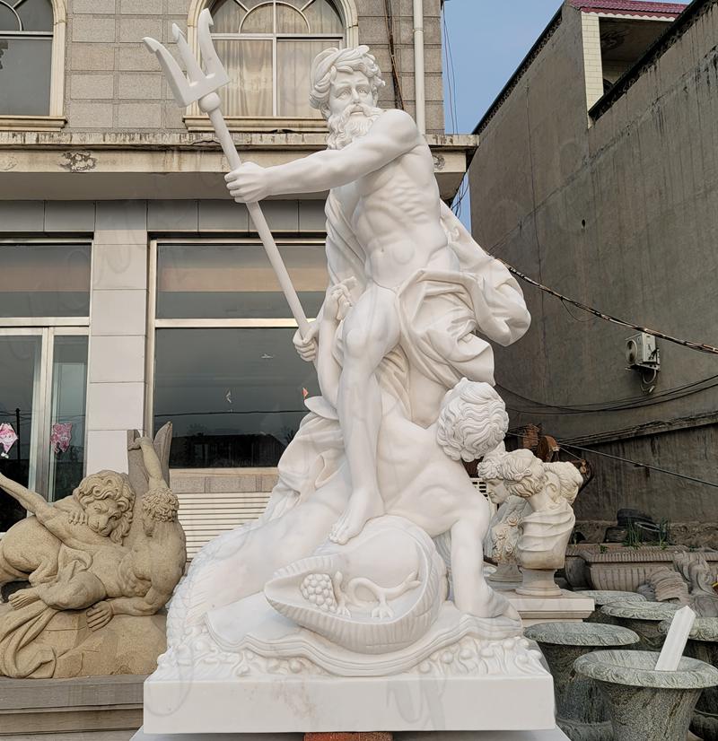 Marble Sea God Poseidon Sculpture