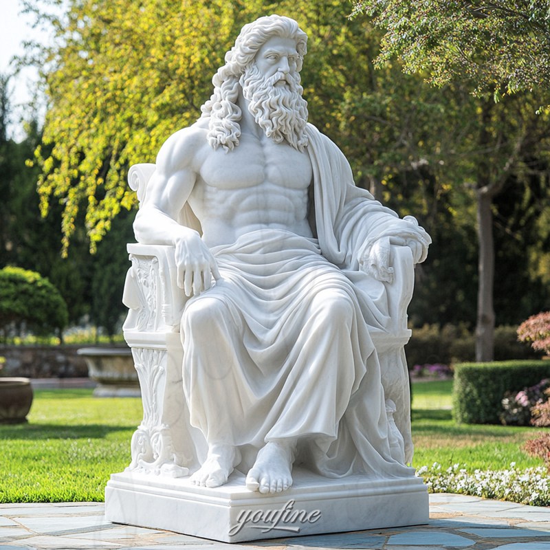 marble zeus sculpture