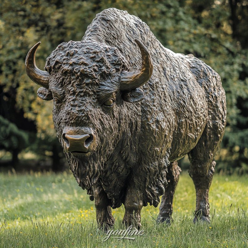 popular bison sculpture outdoor