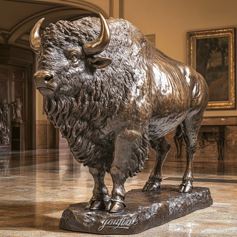 popular bronze bison sculpture