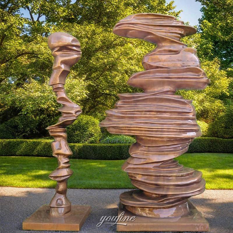 Tony Cragg sculpture in garden