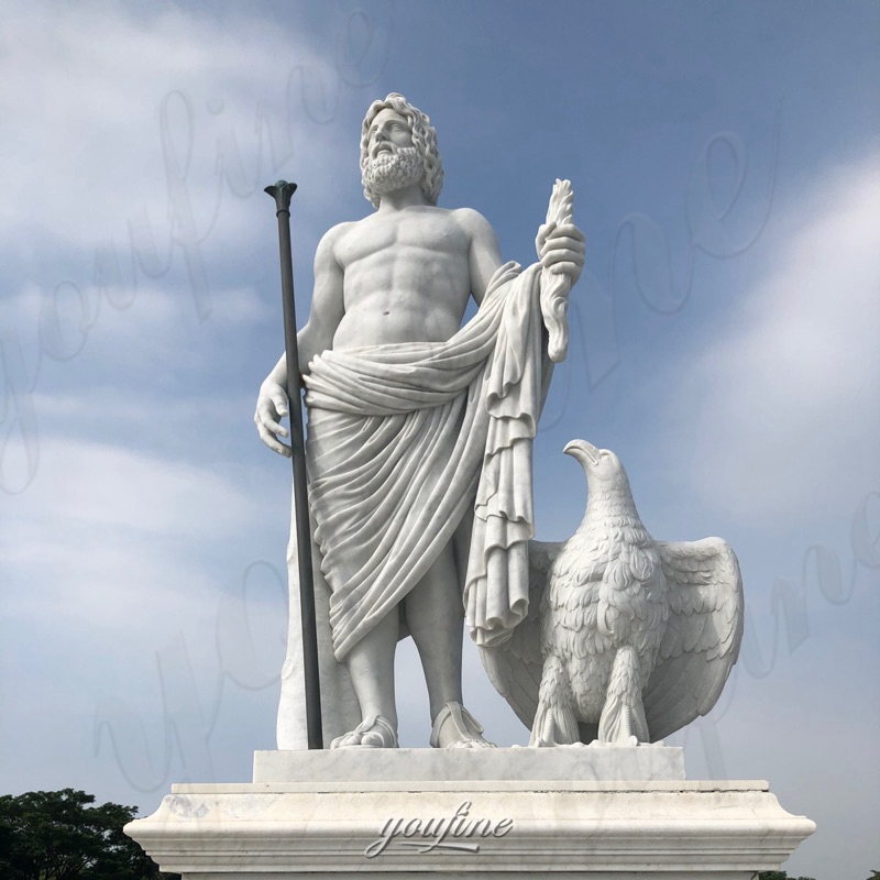 Zeus marble sculpture