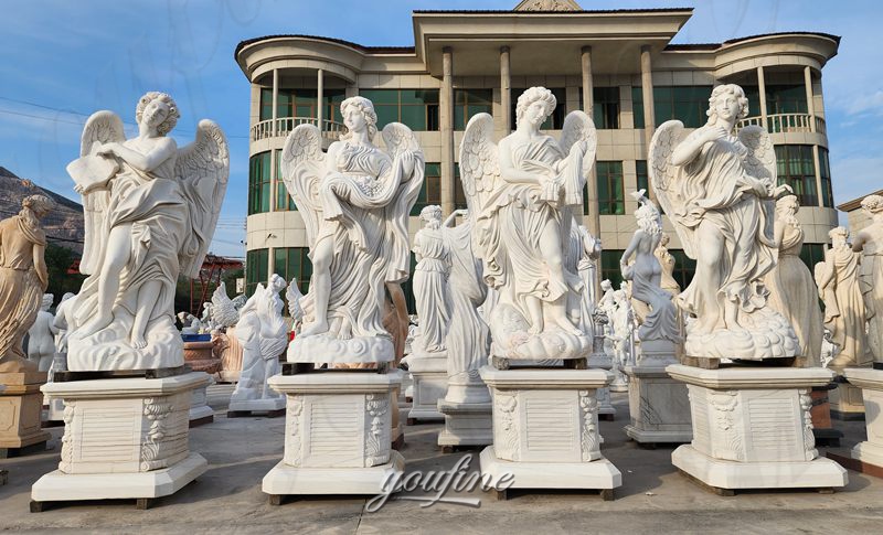 Marble Baroque Angel Statues