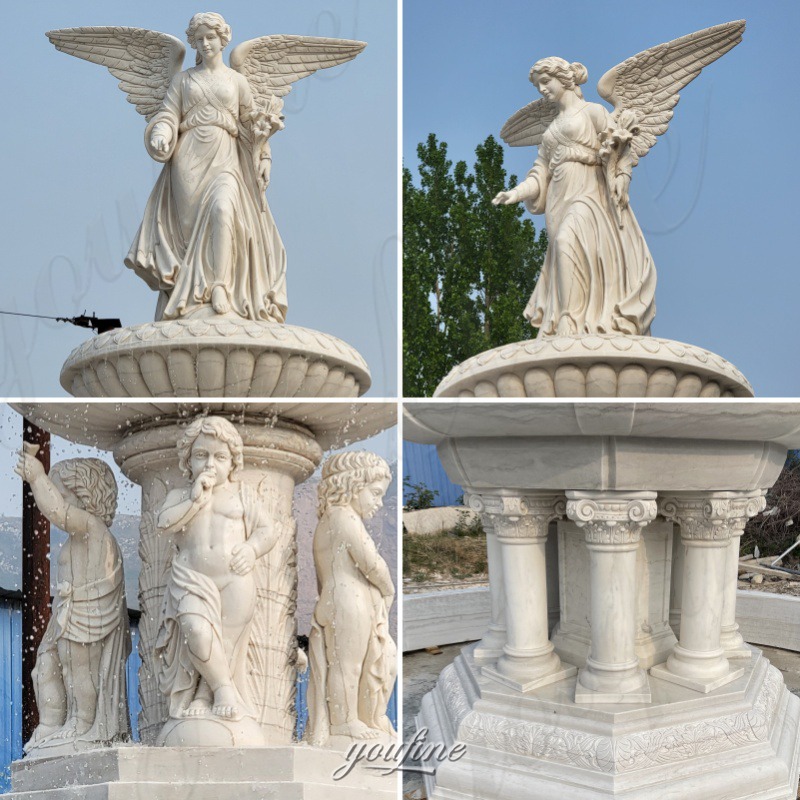 angel garden fountain details