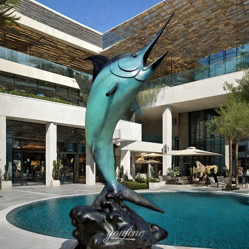 blue marlin sculpture