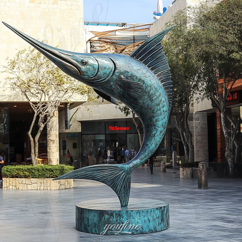 blue marlin statue