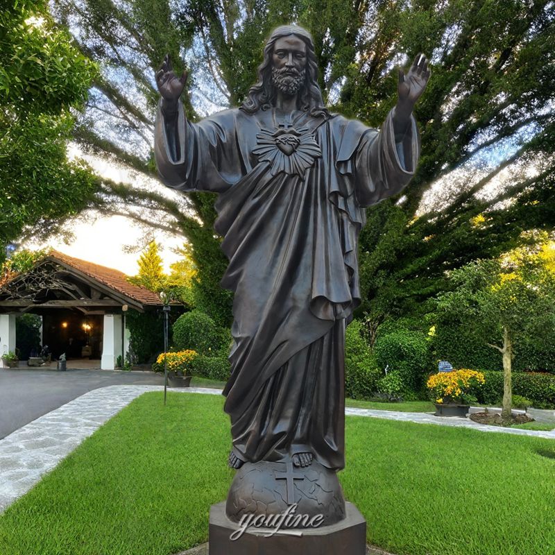 bronze christ statue