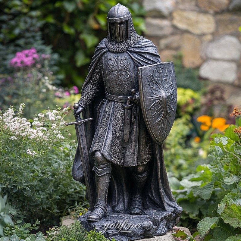 bronze knight statue