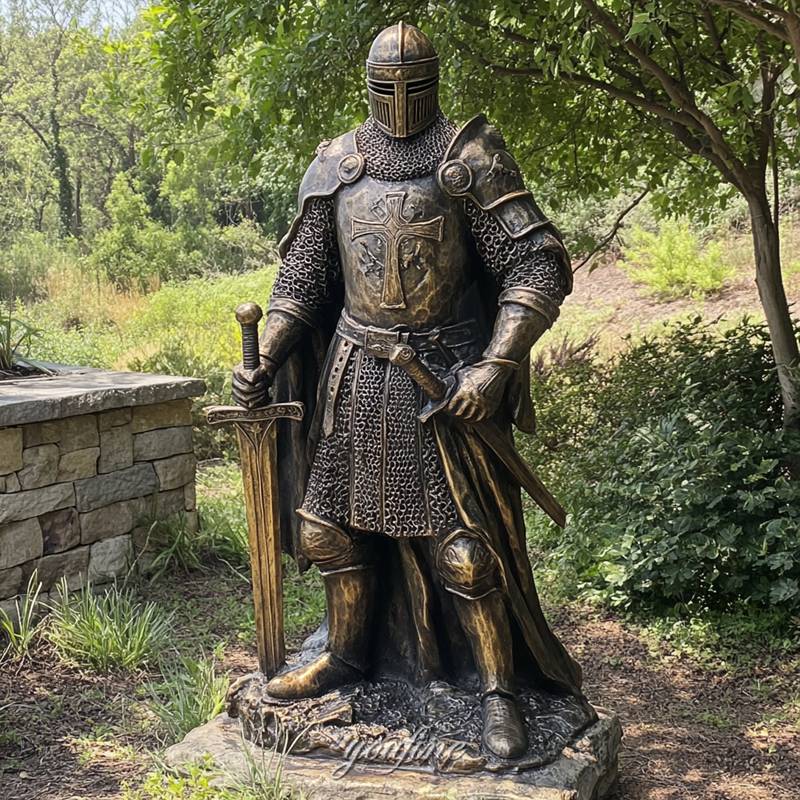 custom bronze knight statue