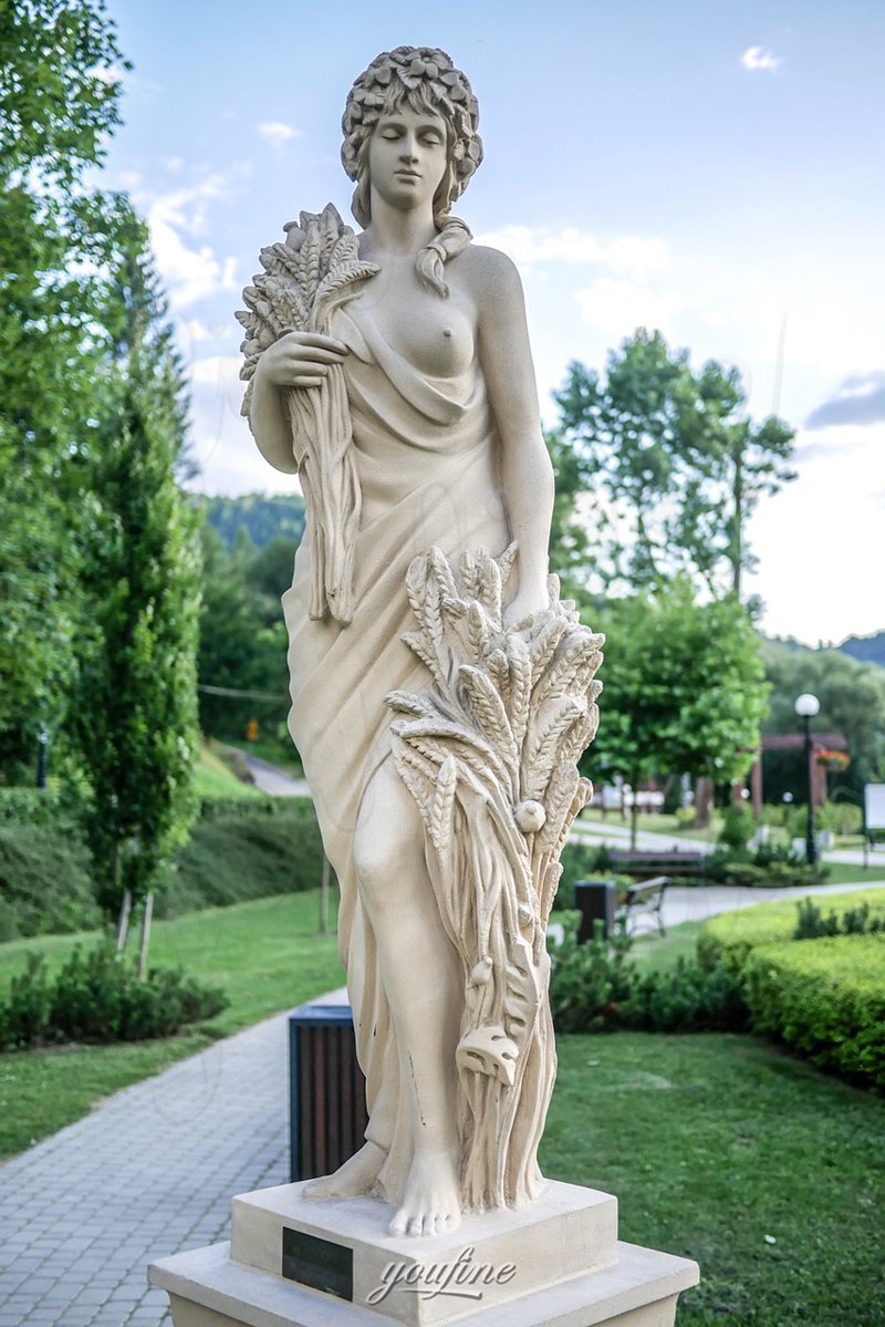 demeter goddess marble statue