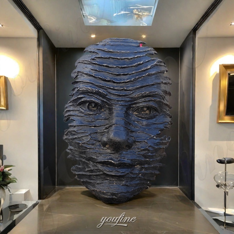 indoor face sculpture