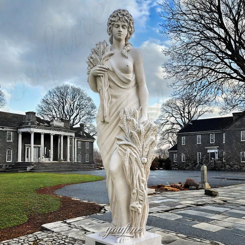 marble demeter goddess marble statue