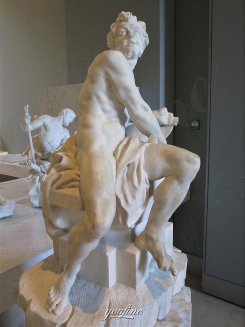 marble hephaestus greek god statue