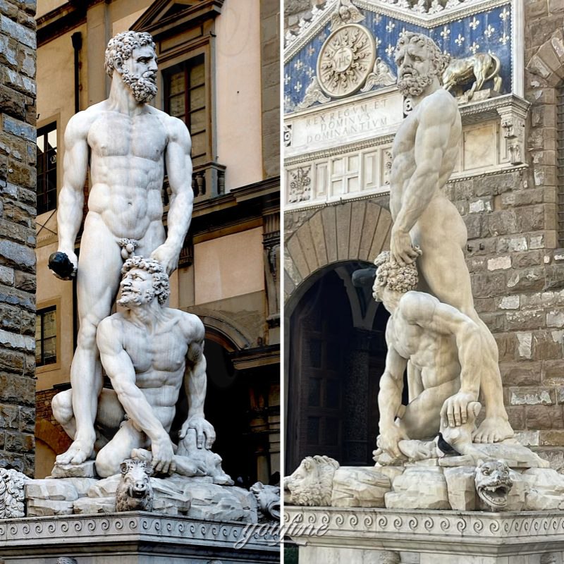 marble hercules and cacus sculpture