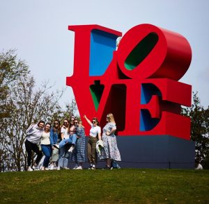 metal love sculpture