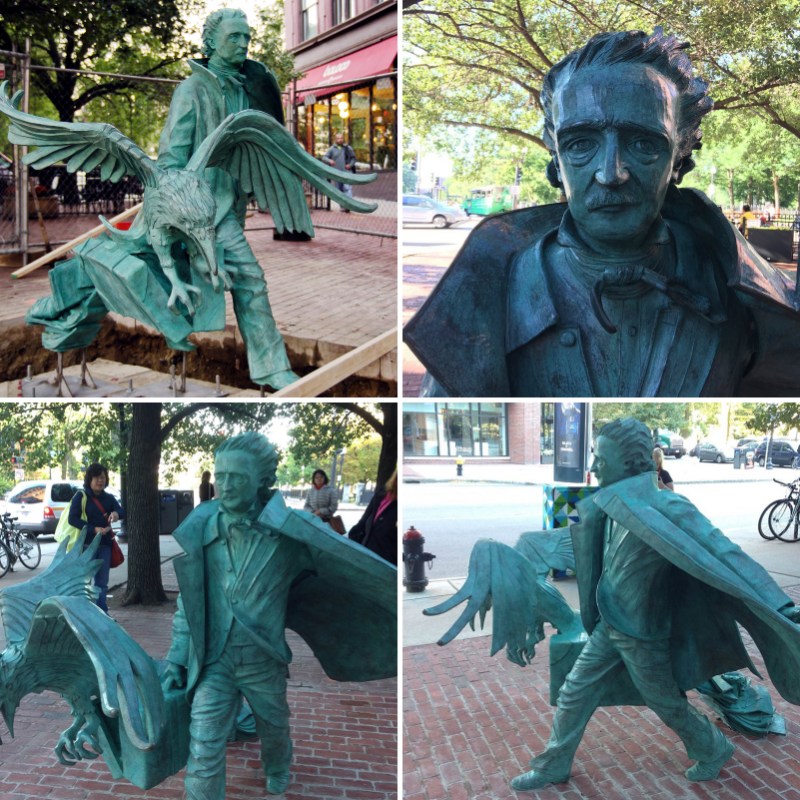 Edgar Allan Poe statue details