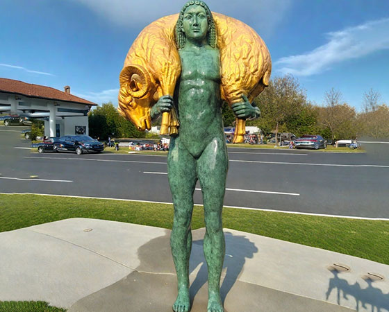 Jason and the golden fleece statue