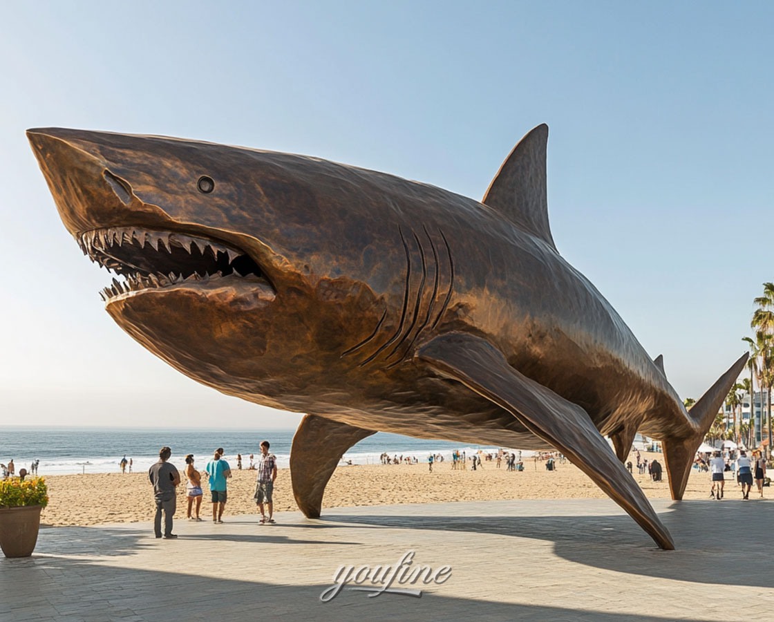 large shark statue