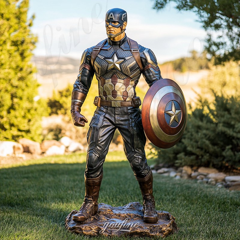 life size captain America sculpture