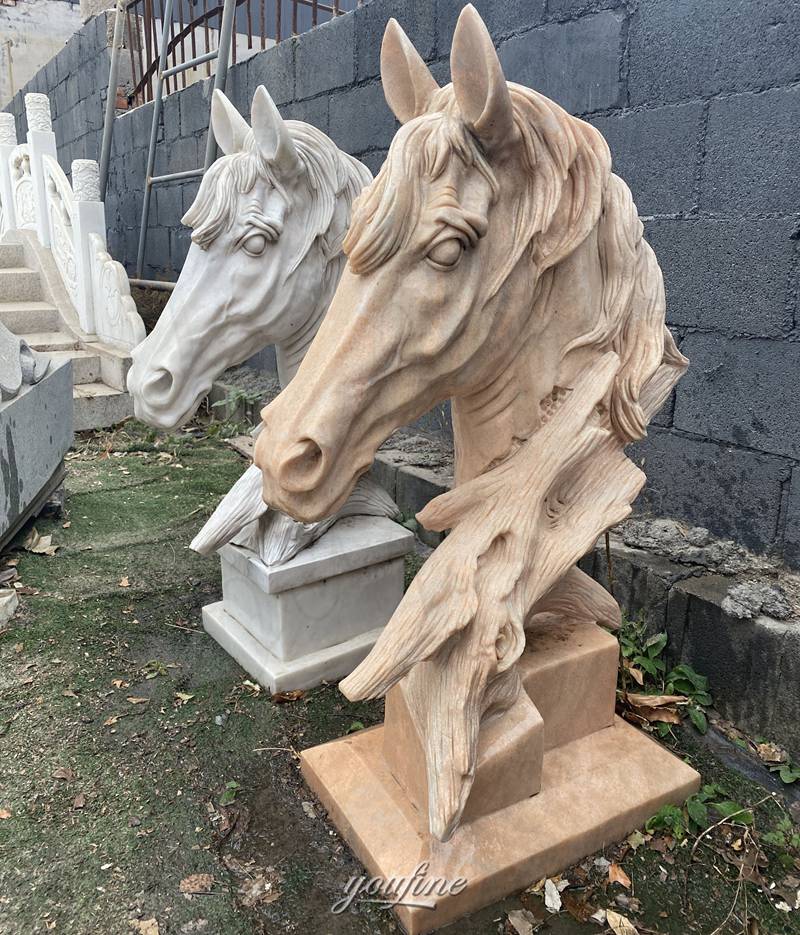 marble horse head for garden