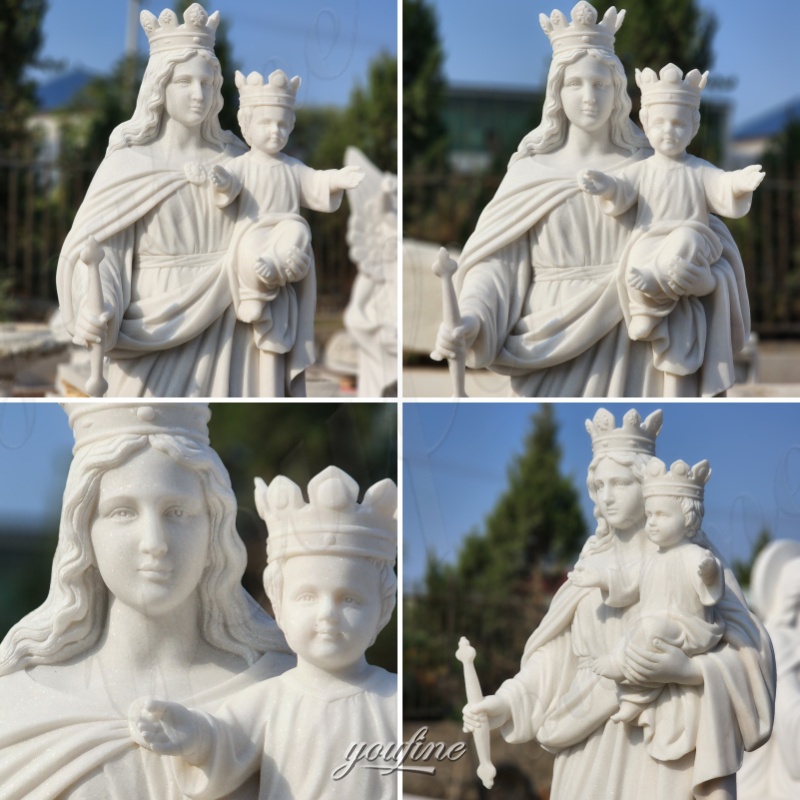 our lady of Mount Carmel statue detail show