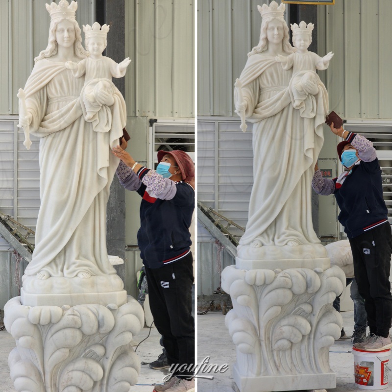 our lady of Mount Carmel statue with base