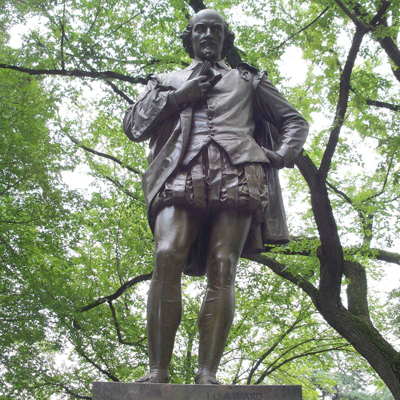 William Shakespeare Statue in Central Park