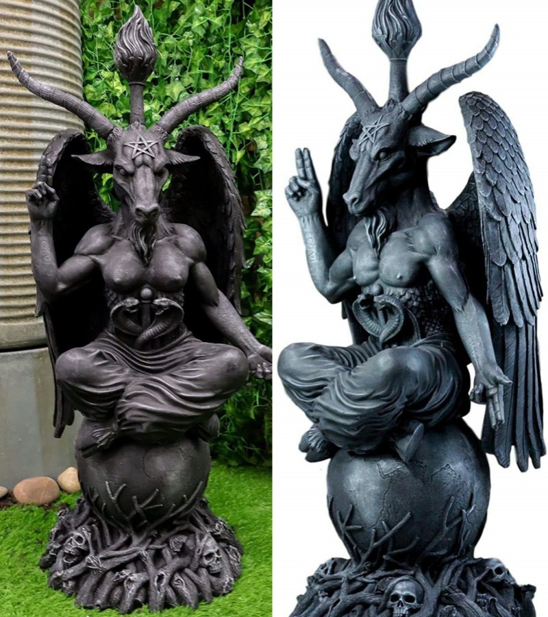 bronze life size Baphomet sculpture