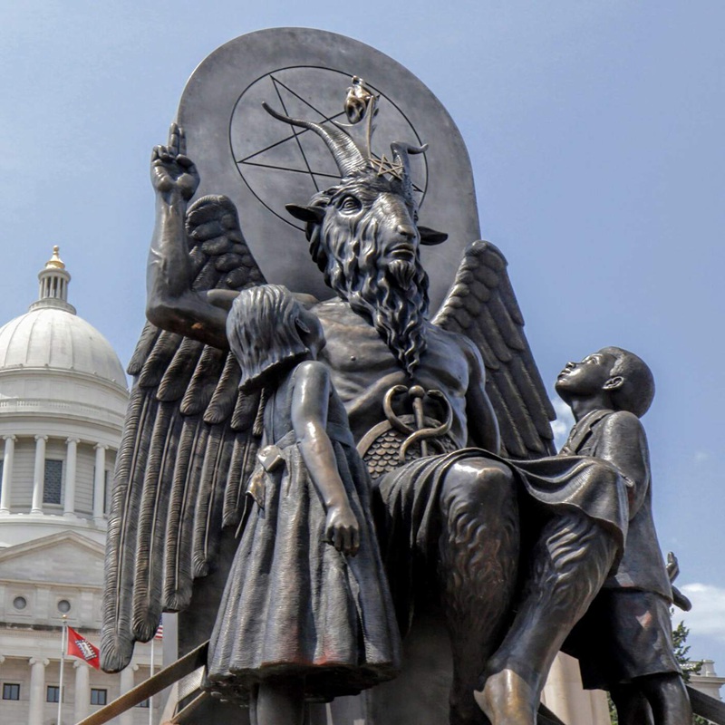 bronze life size Baphomet statue