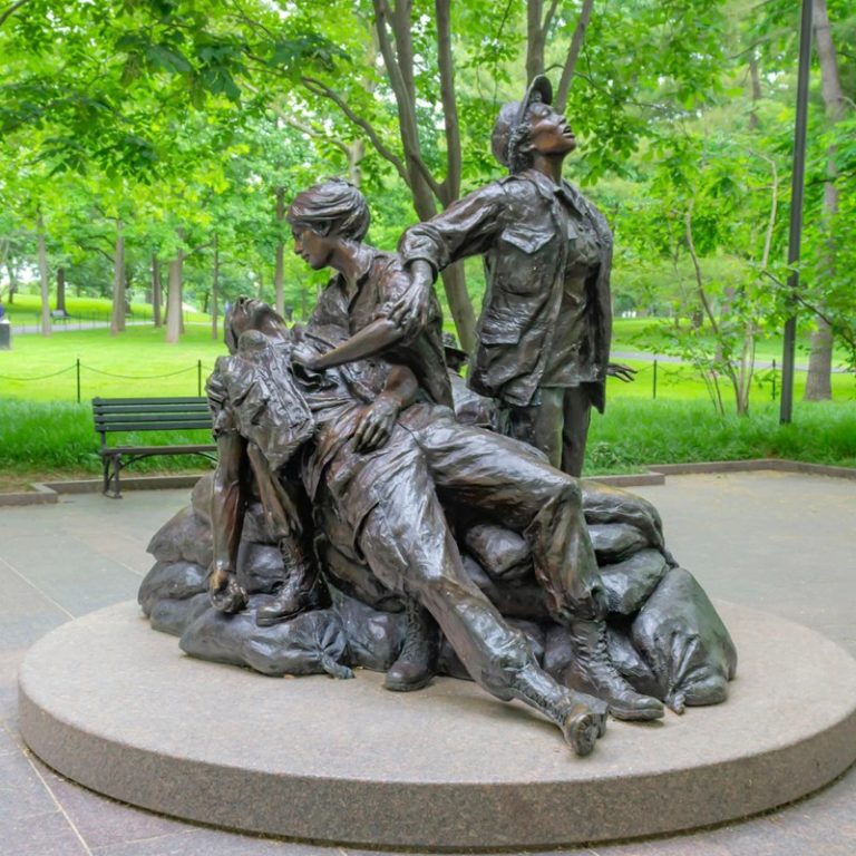 bronze Vietnam Nurses Memorial Sculpture