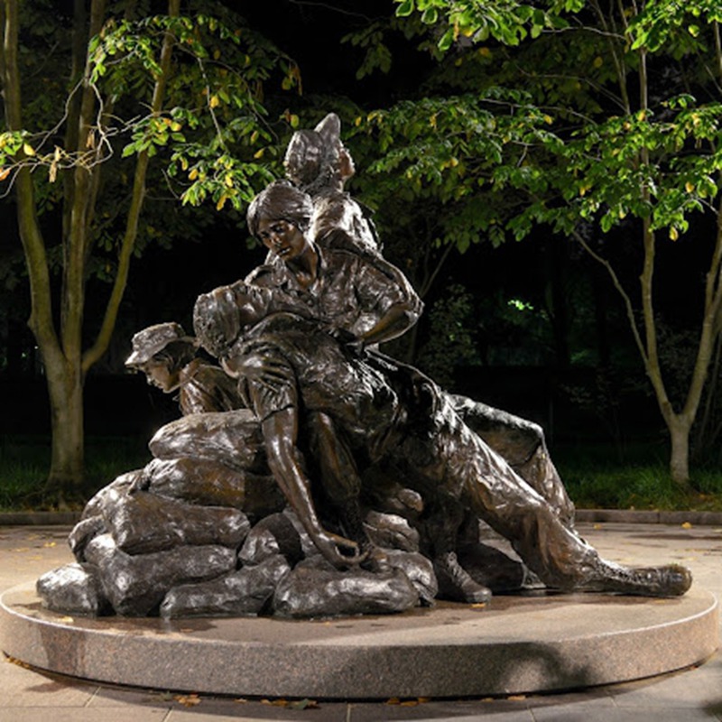 bronze Vietnam Nurses Memorial Statue