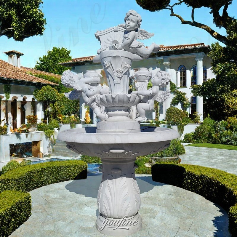 cherub water fountain for garden